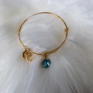 Aquamarine alex and ani bracelet